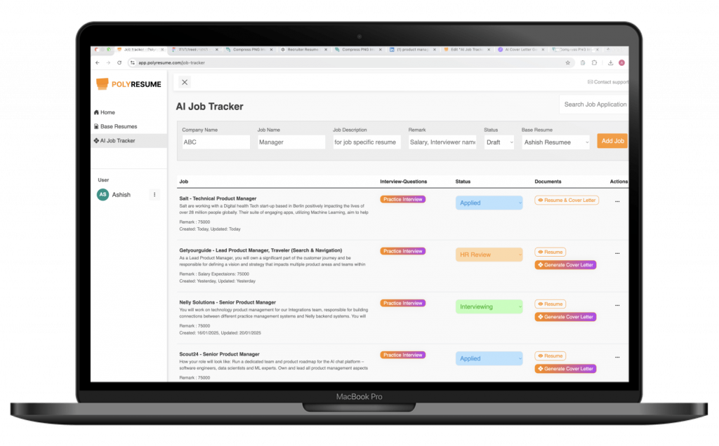 AI Job Tracker to help you keep track of jobs